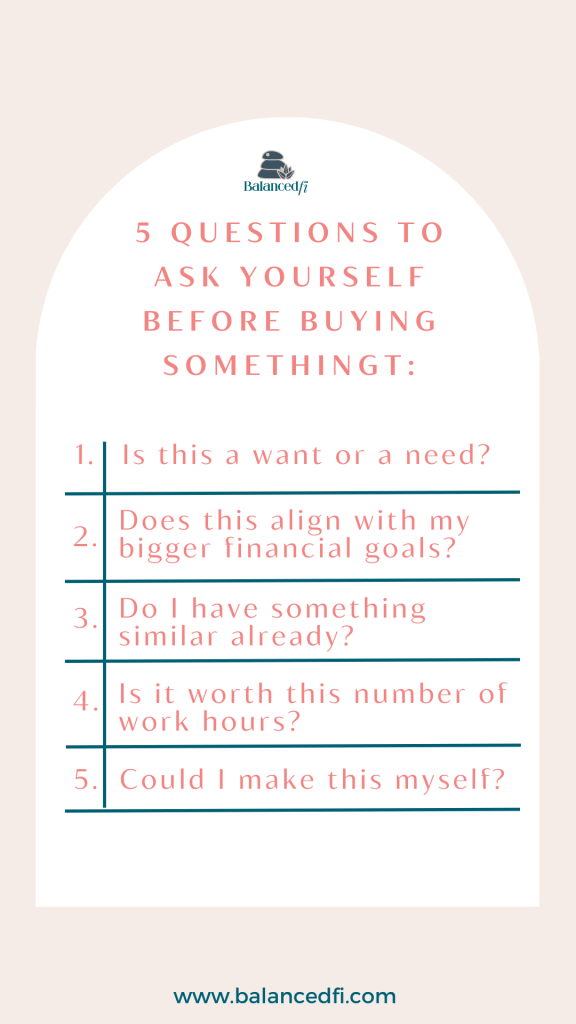 5 things to ask yourself before buying something
